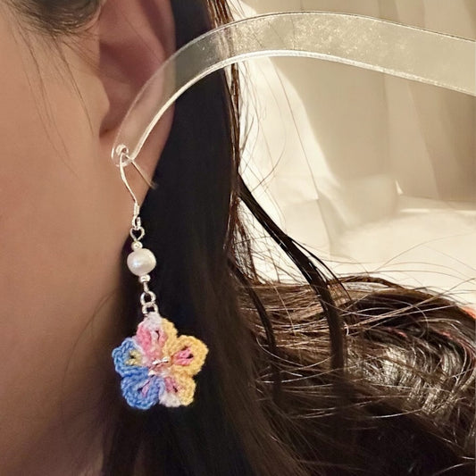 Handmade Crochet Earrings - Flowers