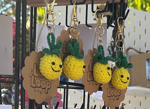 Handmade Pineapple Keychain