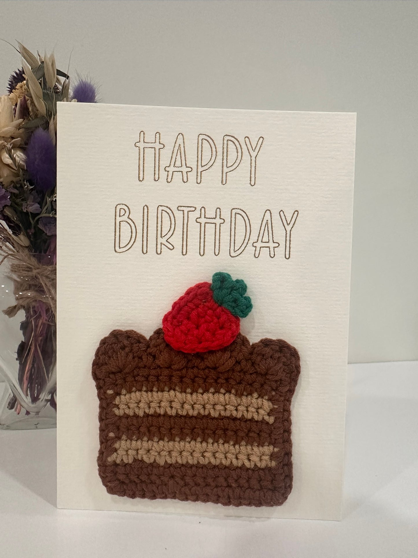Handmade Crocheted Card