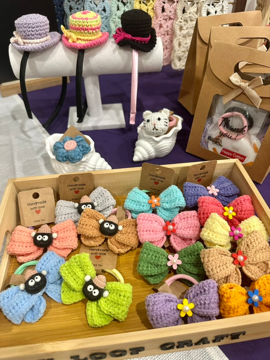 Handmade Bow Hair Ties or Clips