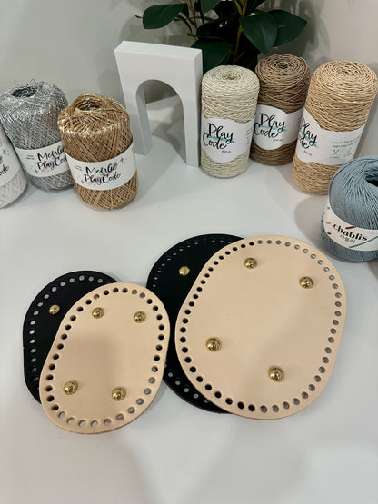 Genuine Leather Bag Bottom (Oval)