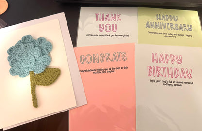 Handmade Crocheted Card