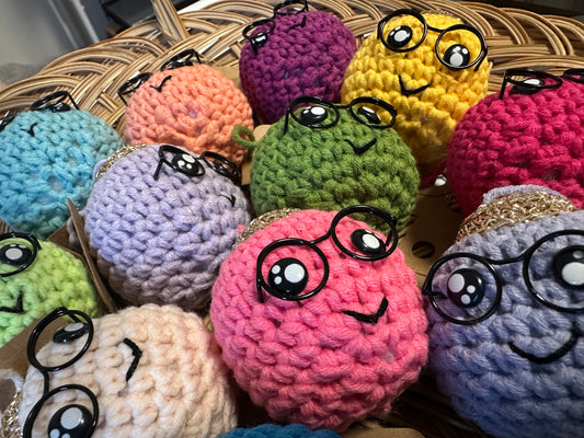 Handmade Christmas Smiley Ornament