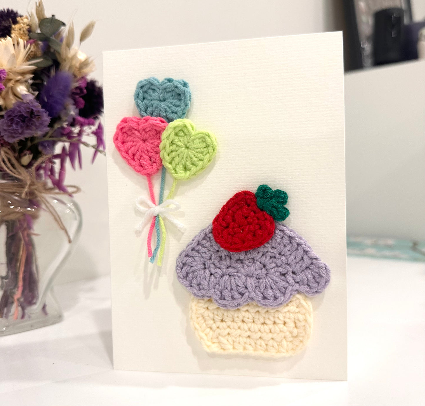 Handmade Crocheted Card