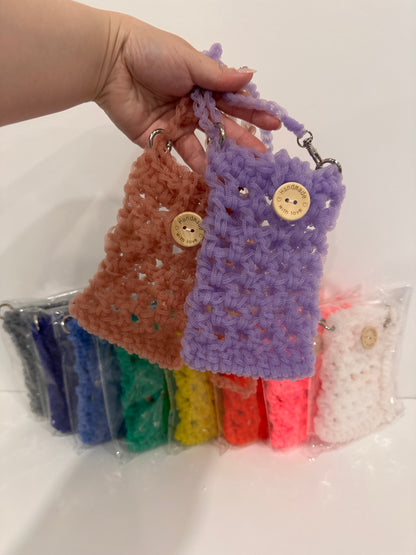 Handmade Phone Carry Bag – Daruma Tube Yarn (Nylon), Lightweight Summer Crossbody