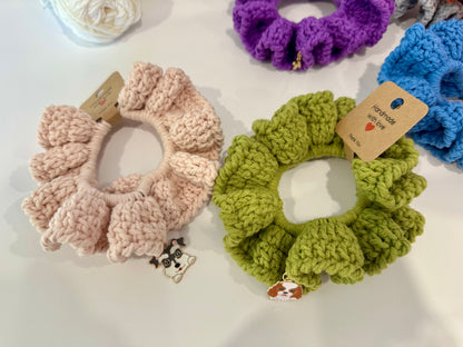 Handmade Crochet Hair Ties - Ruffle Scrunchie