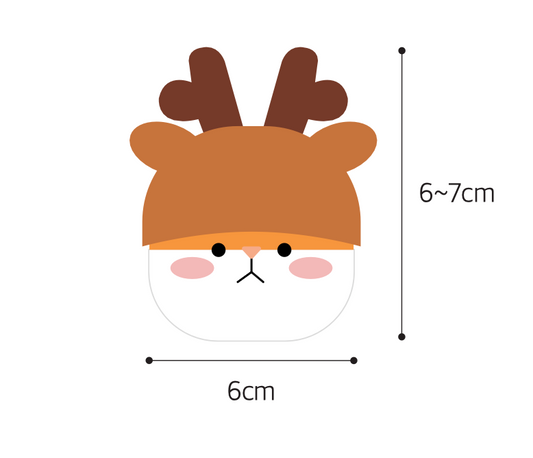 Yarn-a DIY Kits - Happy Cotton Christmas Hamster Keyring