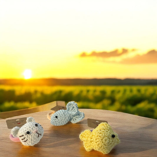 Handmade Crochet Hair Ties - Animal