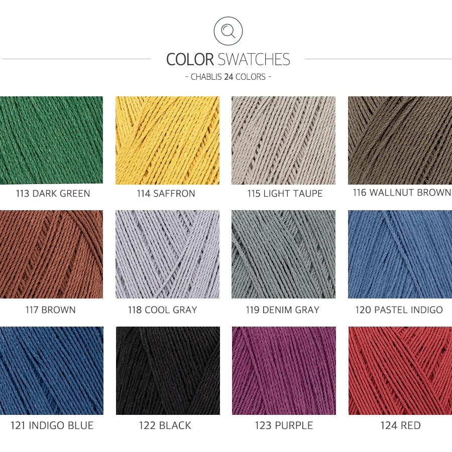 100% Cotton Soft and Durable - Chablis 60g - Best for Crochet