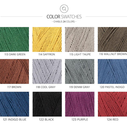 100% Cotton Soft and Durable - Chablis 60g - Best for Crochet