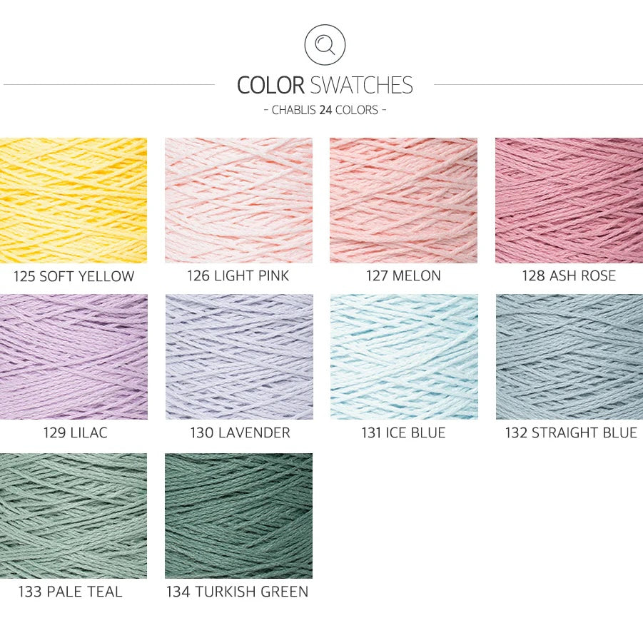 100% Cotton Soft and Durable - Chablis 60g - Best for Crochet