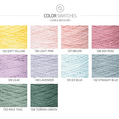 100% Cotton Soft and Durable - Chablis 60g - Best for Crochet