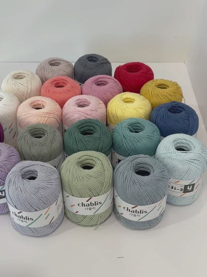 100% Cotton Soft and Durable - Chablis 60g - Best for Crochet